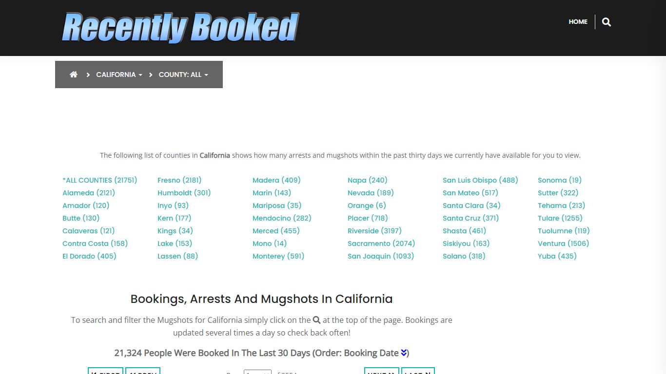 Bookings, Arrests and Mugshots in San Mateo County, California