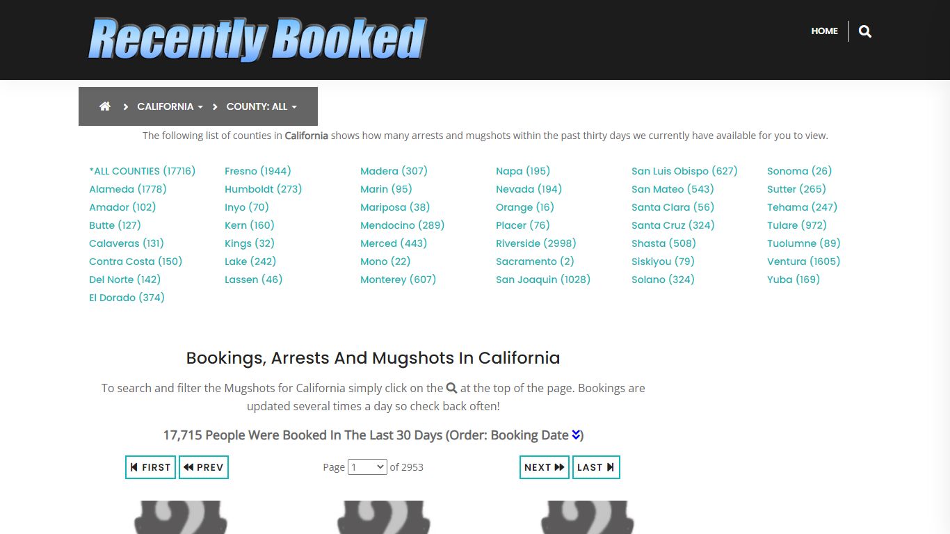 Bookings, Arrests and Mugshots in San Mateo County, California